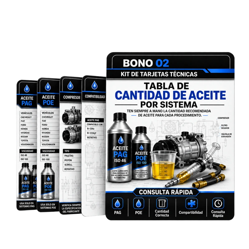 Bono 2 — Tabla de cantidad de aceite